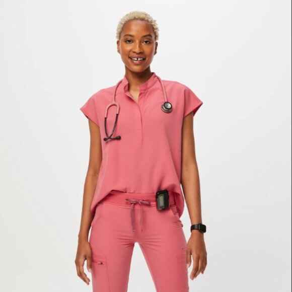 Figs Scrub Set! Desert Rose Raefela Top & High Waisted Yola Tall Skinny Pants - Picture 1 of 2